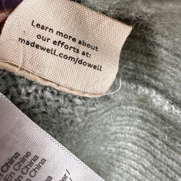 Madewell Cable Havener Pullover Sweater Wool Alpaca Cable Knit Sage 3X Boxy - Picture 13 of 16